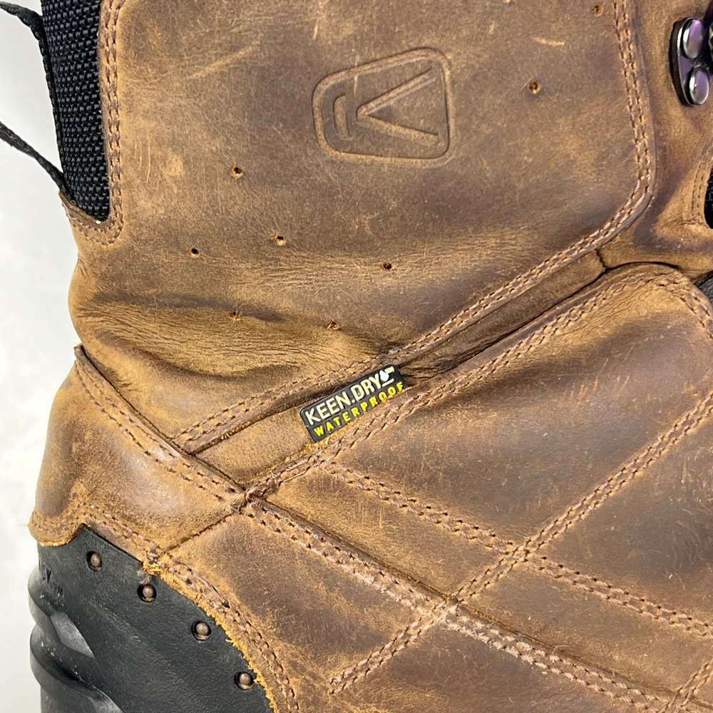 Keen Summit County Mens 14 Brown Leather 400g Insulated Waterproof Winter Boots - Picture 3 of 12